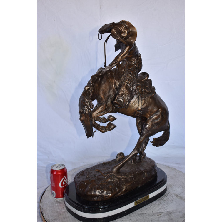 NIFAO Rattlesnake Remington Replica Bronze Statue On A MarbleSize 16" X 10" X 25"H Wayfair